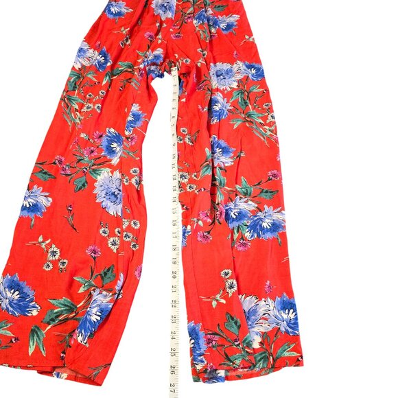 Band of Gypsies Strapless Red Floral Jumpsuit Size: S Excellent Used‎ Condition - Picture 6 of 8